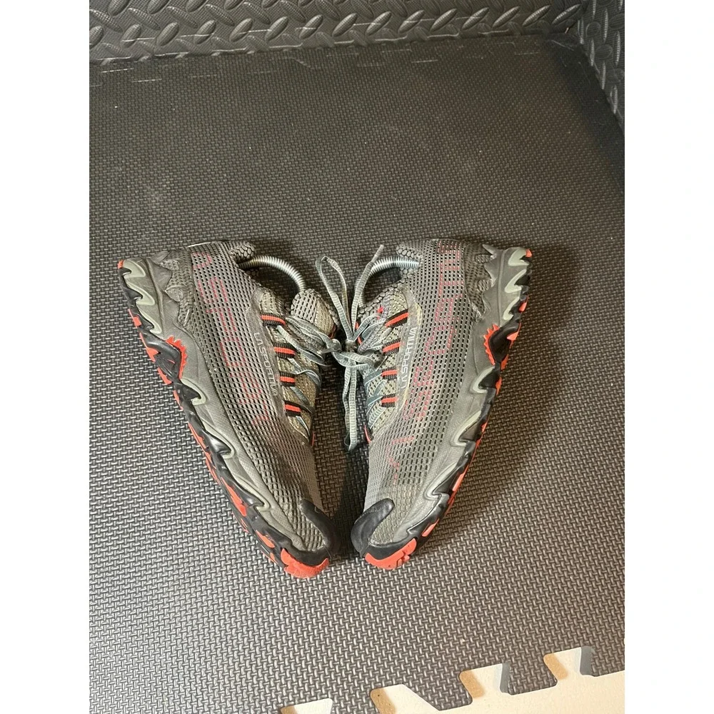 La Sportiva Wildcat Trail Running Shoes Womens 7.5 Grey Red Mesh Hiking Sneaker